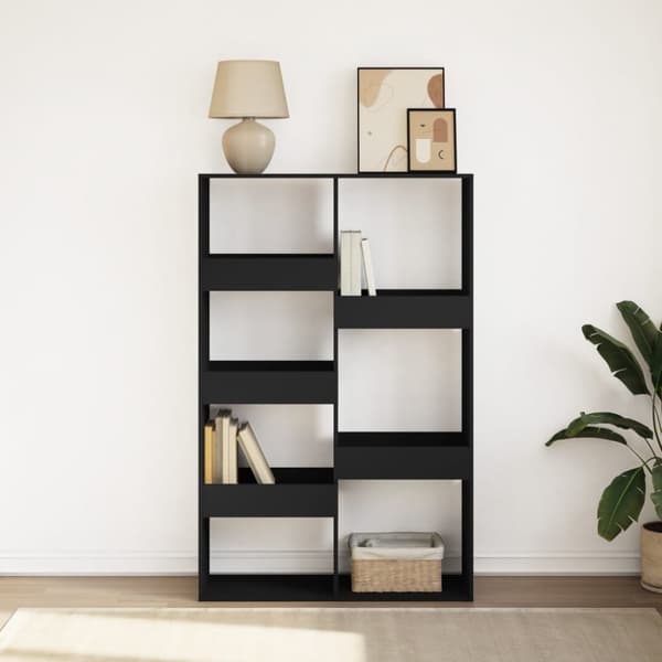 vidaXL bogreol 100x33x155,5 cm konstrueret træ sort