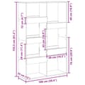 Miniatyrbild 10 av 11: vidaXL Bokhylla brun ek 100x33x155,5 cm konstruerat trä