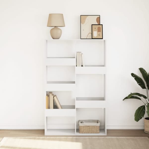 vidaXL Bokhylle hvit 100x33x155,5 cm konstruert tre