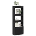 Miniatyrbillede 5 af 11: vidaXL højskab 63x33x180 cm konstrueret træ sort
