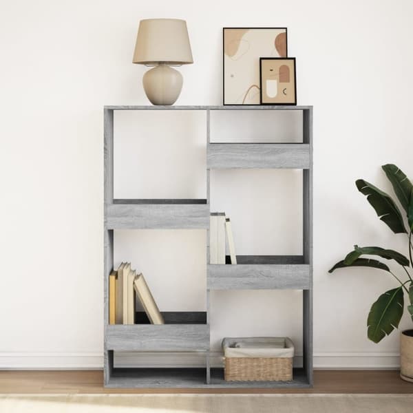 vidaXL Kirjahylly harmaa Sonoma 100x33x135 cm tekninen puu