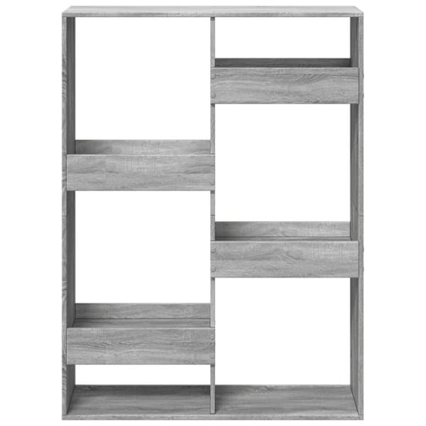 vidaXL Kirjahylly harmaa Sonoma 100x33x135 cm tekninen puu
