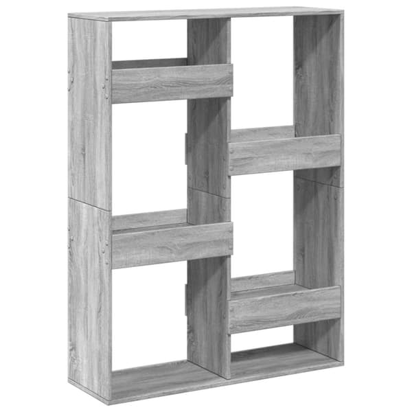 vidaXL Kirjahylly harmaa Sonoma 100x33x135 cm tekninen puu