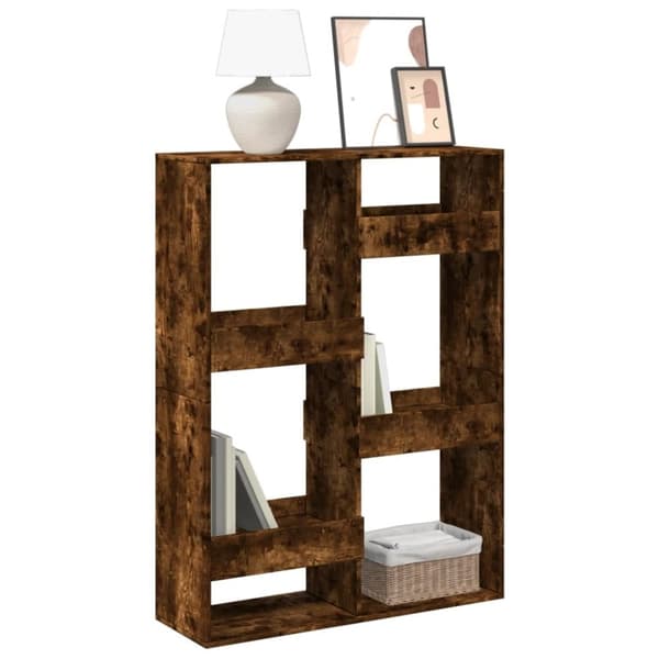 vidaXL bogreol 100x33x135 cm konstrueret træ røget egetræsfarve