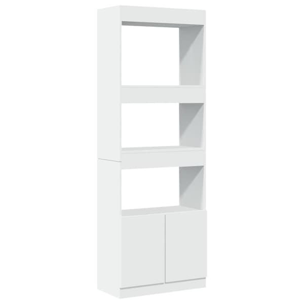 vidaXL højskab 63x33x180 cm konstrueret træ hvid