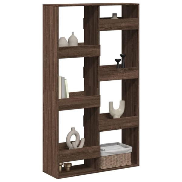 vidaXL rumdeler 100x33x175 cm konstrueret træ brun egetræsfarve