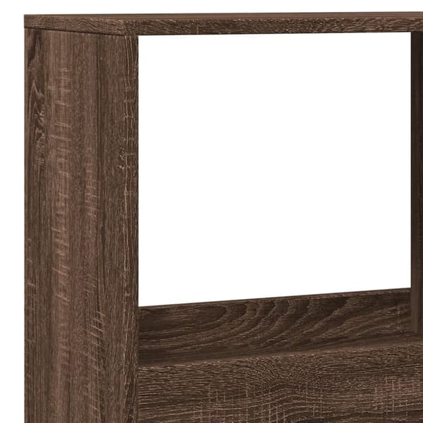 vidaXL rumdeler 100x33x175 cm konstrueret træ brun egetræsfarve