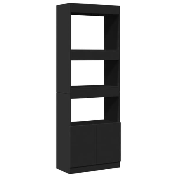 vidaXL Highboard svart 63x33x180 cm konstruert tre