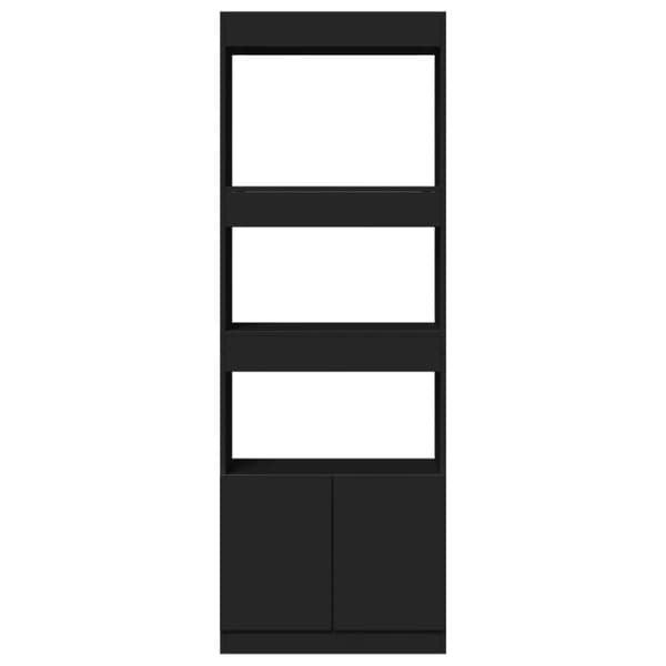 vidaXL Highboard svart 63x33x180 cm konstruert tre