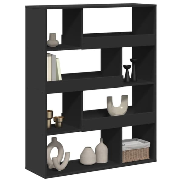 vidaXL Romdeler svart 100x33x125,5 cm konstruert tre