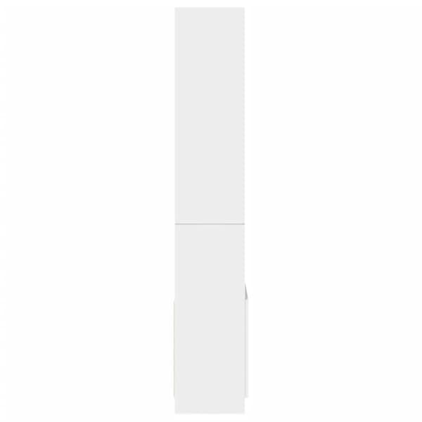 vidaXL Highboard hvit 63x33x180 cm konstruert tre