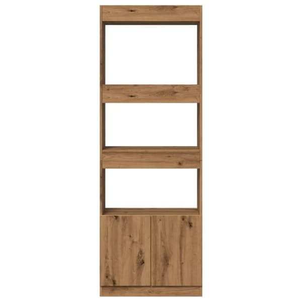 vidaXL Highboard artisan eik 63x33x180 cm konstruert tre
