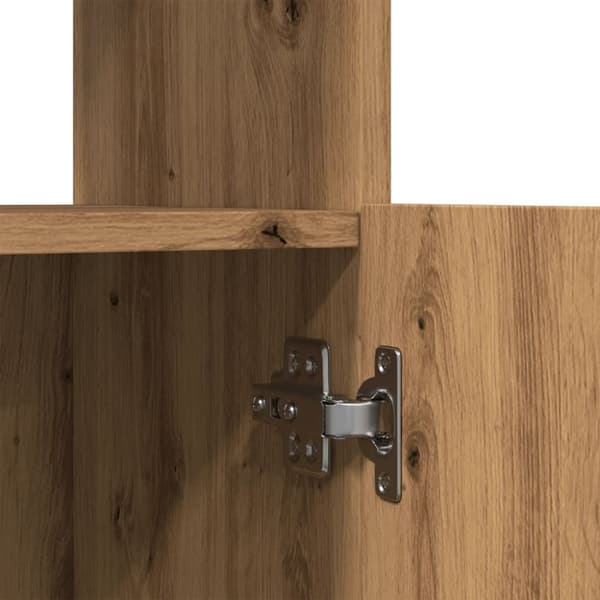 vidaXL Highboard artisan eik 63x33x180 cm konstruert tre