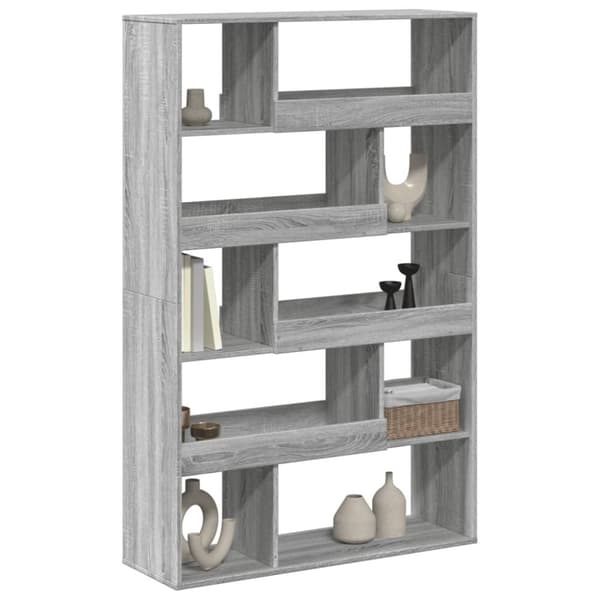 vidaXL Romdeler grå sonoma 100x33x156,5 cm konstruert tre