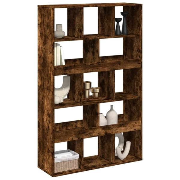 vidaXL Romdeler røkt eik 100x33x156,5 cm konstruert tre