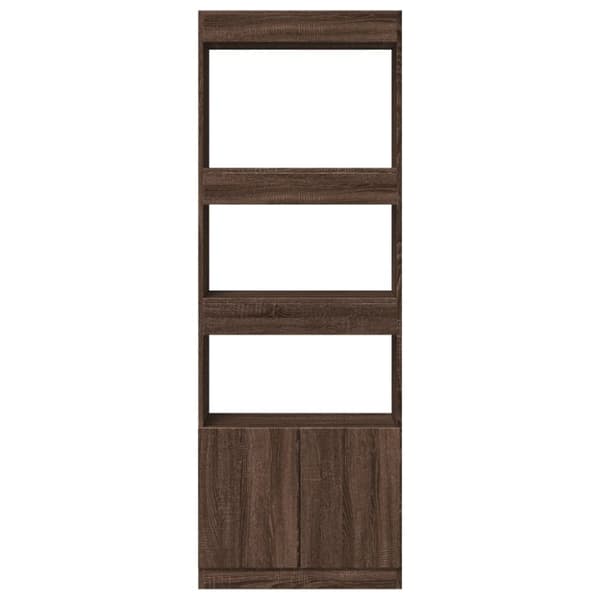 vidaXL Kaappi ruskea tammi 63x33x180 cm tekninen puu