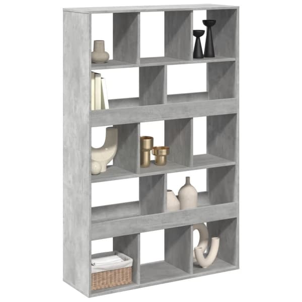 vidaXL rumdeler 100x33x156,5 cm konstrueret træ betongrå