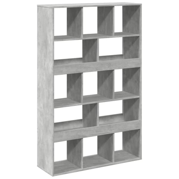 vidaXL rumdeler 100x33x156,5 cm konstrueret træ betongrå
