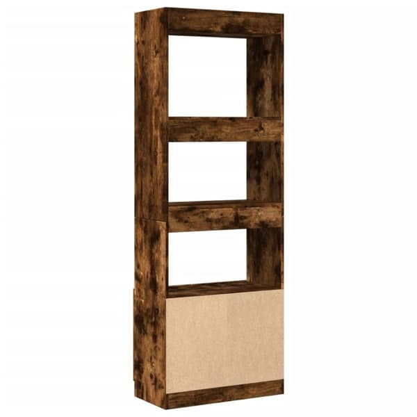 vidaXL højskab 63x33x180 cm konstrueret træ røget egetræsfarve