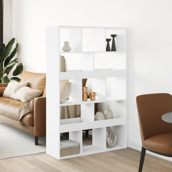 vidaXL rumdeler 100x33x156,5 cm konstrueret træ hvid