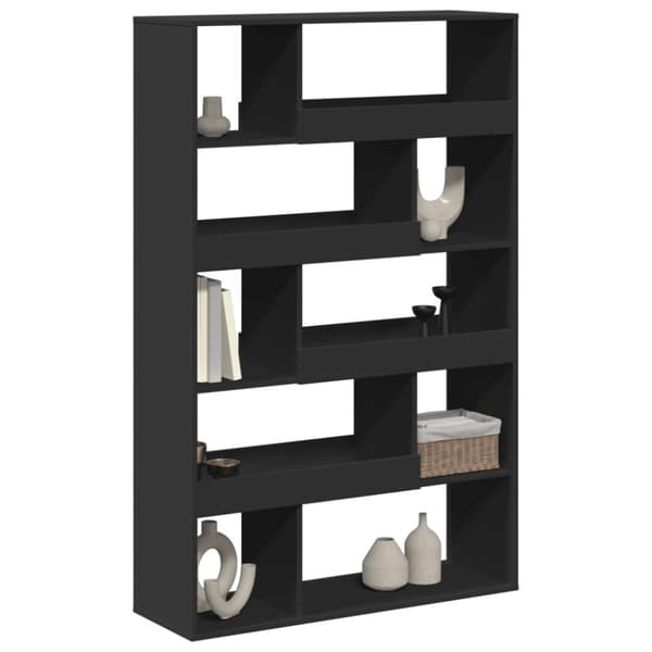 vidaXL rumdeler 100x33x156,5 cm konstrueret træ sort