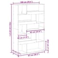Miniatyrbillede 10 af 11: vidaXL rumdeler 100x33x156,5 cm konstrueret træ sort