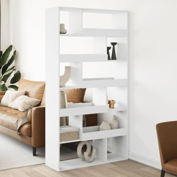 vidaXL rumdeler 100x33x187,5 cm konstrueret træ hvid