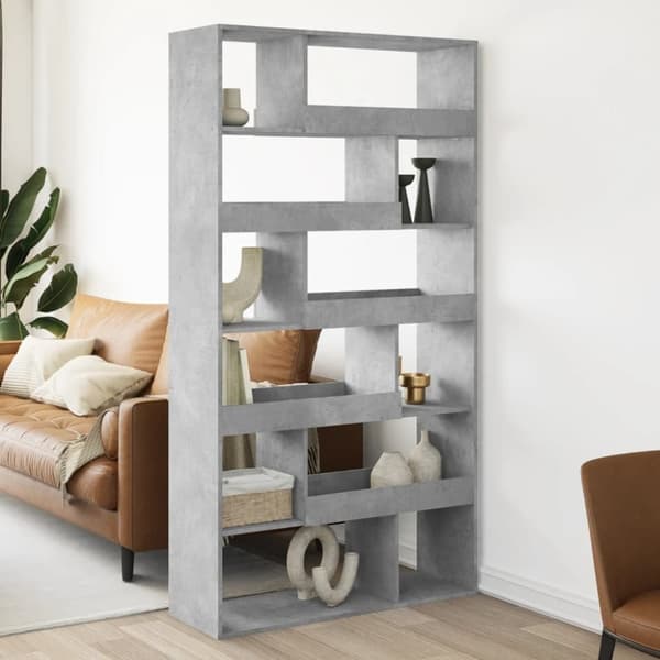 vidaXL Huoneenjakaja betoninharmaa 100x33x187,5 cm tekninen puu