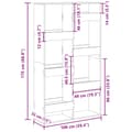 Miniatyrbild 10 av 11: vidaXL Rumsavdelare betonggrå 100x33x175 cm konstruerat trä