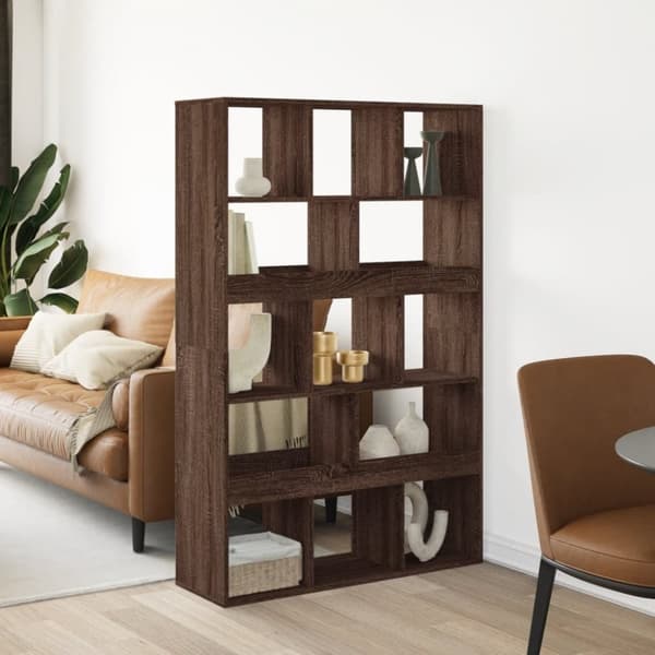 vidaXL Romdeler brun eik 100x33x156,5 cm konstruert tre