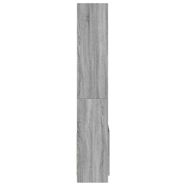 vidaXL Highboard grå sonoma 63x33x180 cm konstruert tre