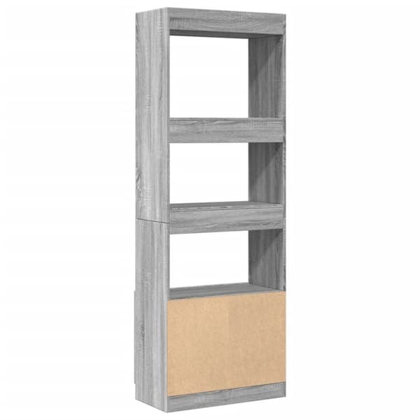 vidaXL Highboard grå sonoma 63x33x180 cm konstruert tre