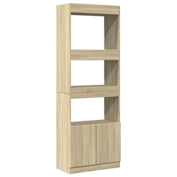 vidaXL Högskåp sonoma-ek 63x33x180 cm konstruerat trä