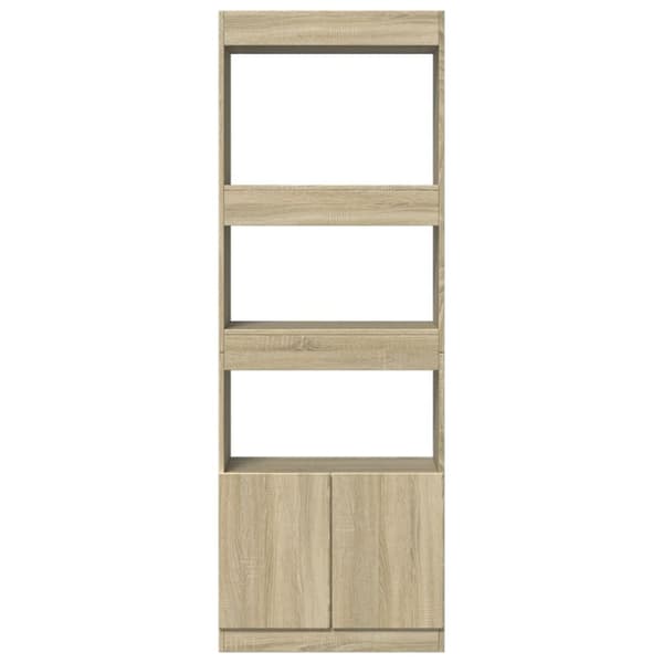 vidaXL Högskåp sonoma-ek 63x33x180 cm konstruerat trä