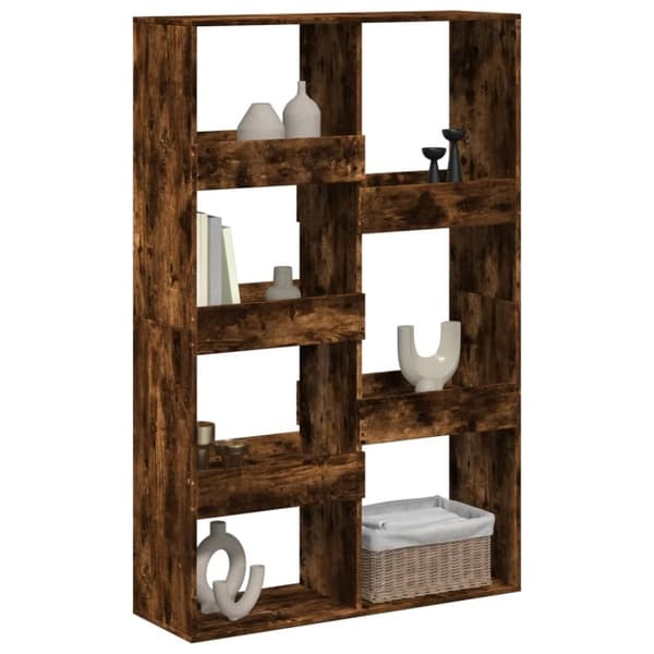 vidaXL rumdeler 100x33x155,5 cm konstrueret træ røget egetræsfarve
