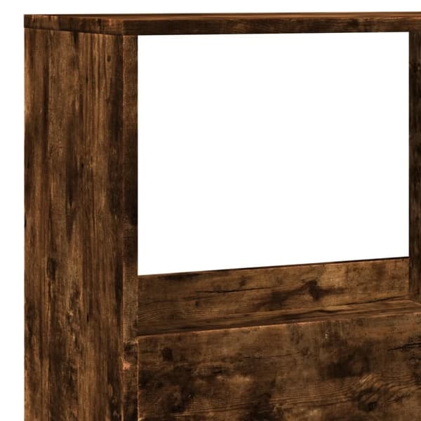 vidaXL rumdeler 100x33x155,5 cm konstrueret træ røget egetræsfarve