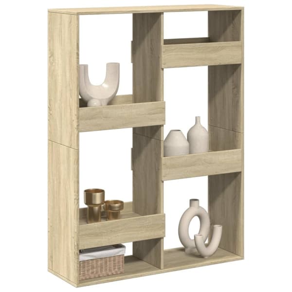 vidaXL rumdeler 100x33x135 cm konstrueret træ sonoma-eg