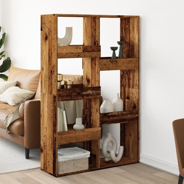 vidaXL rumdeler 100x33x155,5 cm konstrueret træ antikt træ