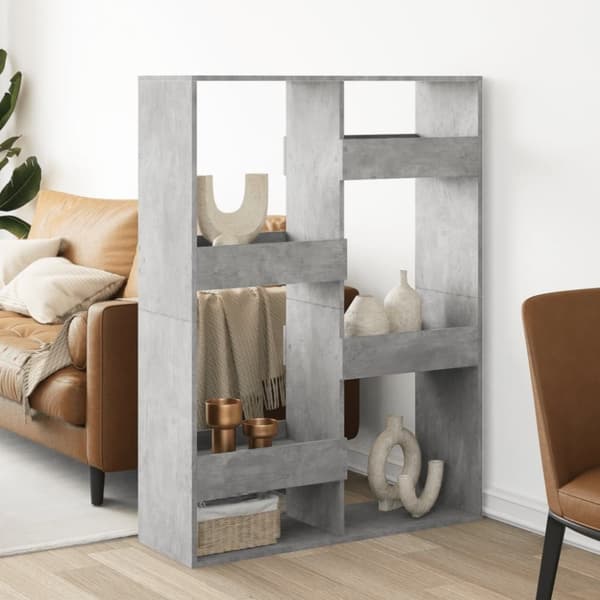 vidaXL Romdeler betonggrå 100x33x135 cm konstruert tre