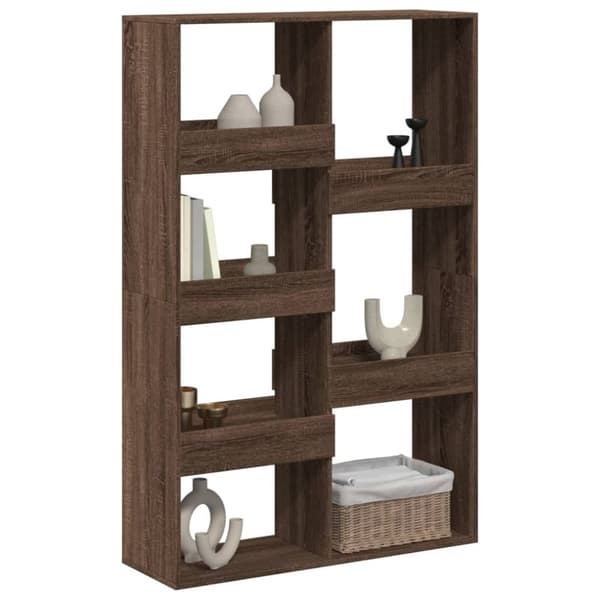 vidaXL rumdeler 100x33x155,5 cm konstrueret træ brun egetræsfarve