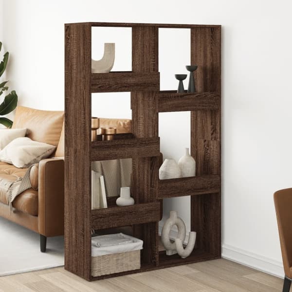 vidaXL rumdeler 100x33x155,5 cm konstrueret træ brun egetræsfarve