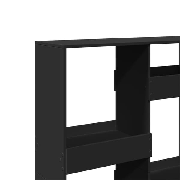 vidaXL rumdeler 100x33x135 cm konstrueret træ sort