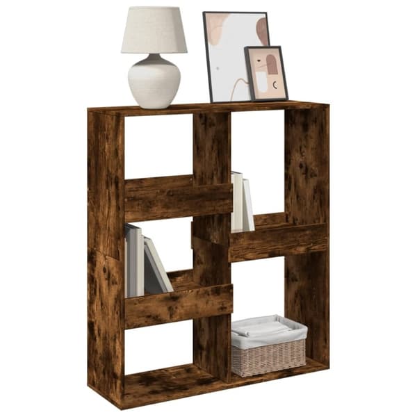vidaXL rumdeler 100x33x115 cm konstrueret træ røget egetræsfarve