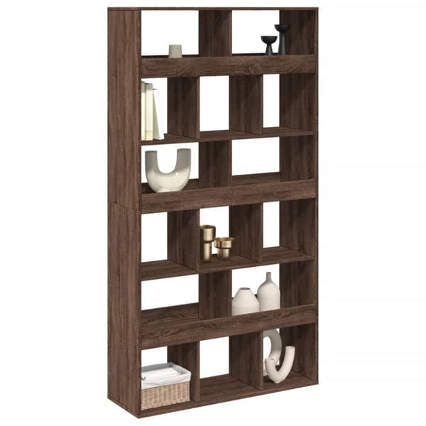 vidaXL rumdeler 100x33x187,5 cm konstrueret træ brun egetræsfarve
