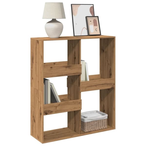 vidaXL rumdeler 100x33x115 cm konstrueret træ egetræsfarvet
