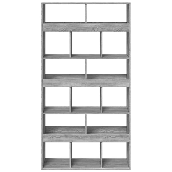 vidaXL rumdeler 100x33x187,5 cm konstrueret træ grå sonoma-eg