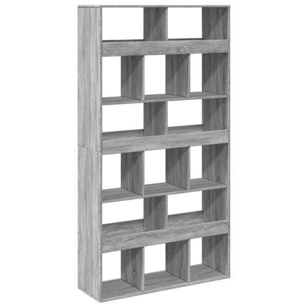 vidaXL rumdeler 100x33x187,5 cm konstrueret træ grå sonoma-eg