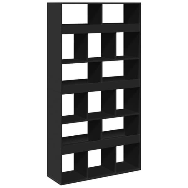 vidaXL rumdeler 100x33x187,5 cm konstrueret træ sort