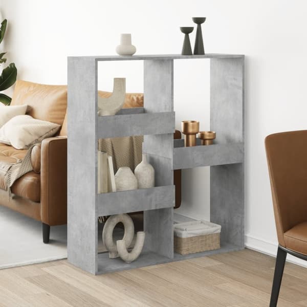 vidaXL rumdeler 100x33x115 cm konstrueret træ betongrå