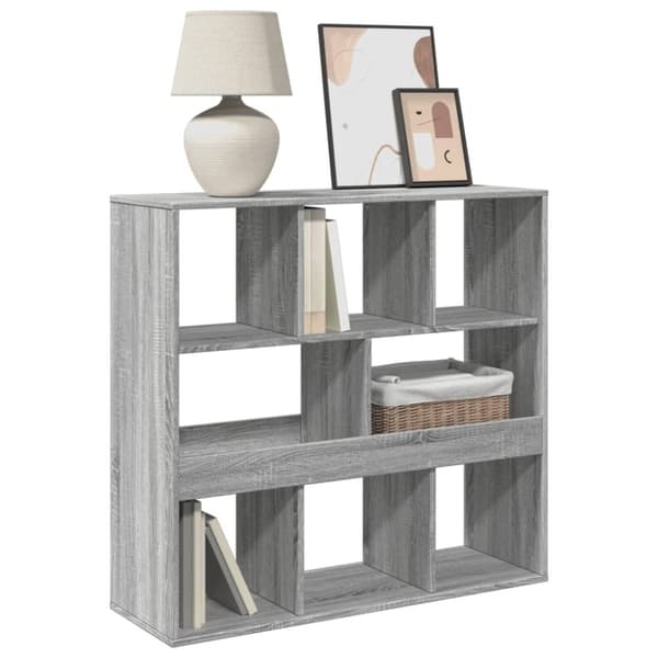vidaXL rumdeler 100x33x94,5 cm konstrueret træ grå sonoma-eg
